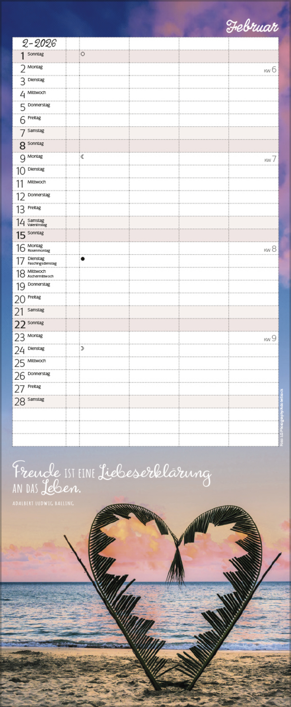 Familienplaner mit Fotos und Zitaten 2026, Innenansicht #2