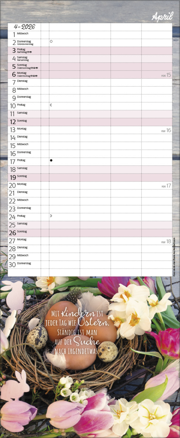 Familienplaner mit Fotos und Zitaten 2026, Innenansicht #4