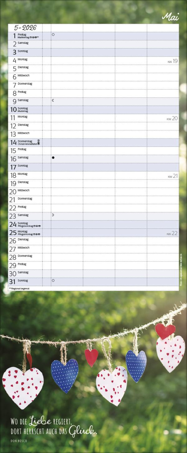 Familienplaner mit Fotos und Zitaten 2026, Innenansicht #5