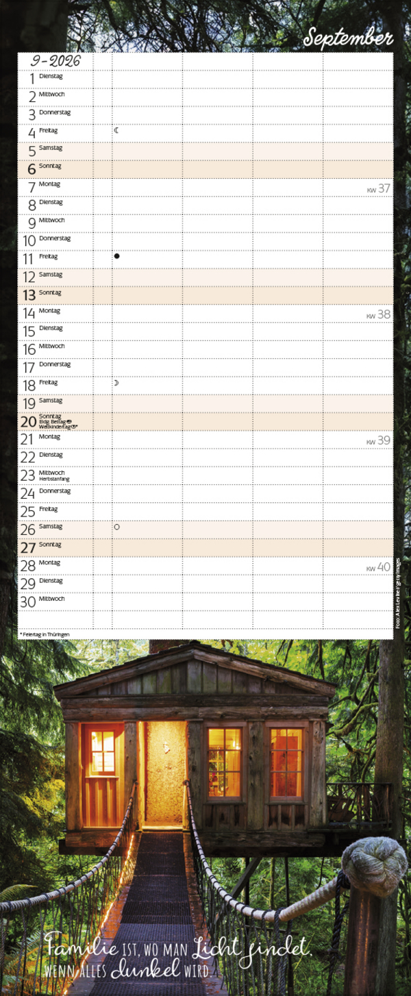 Familienplaner mit Fotos und Zitaten 2026, Innenansicht #9