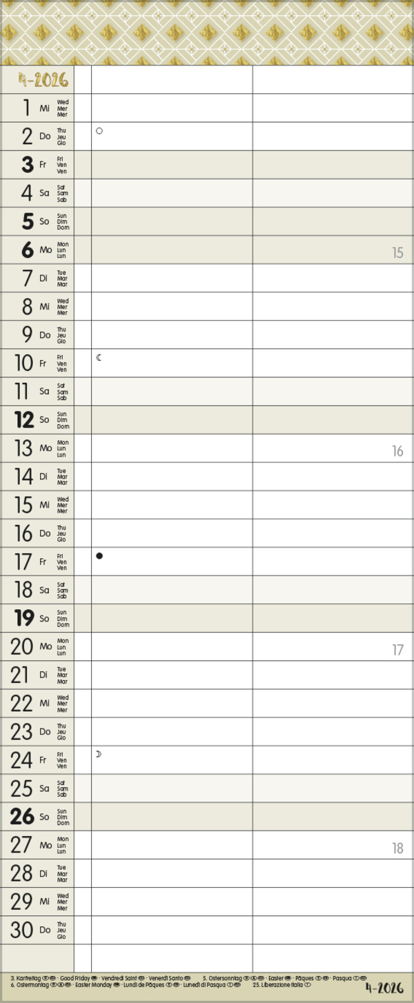 My Timer - Glamour your Time 2026, Innenansicht #4