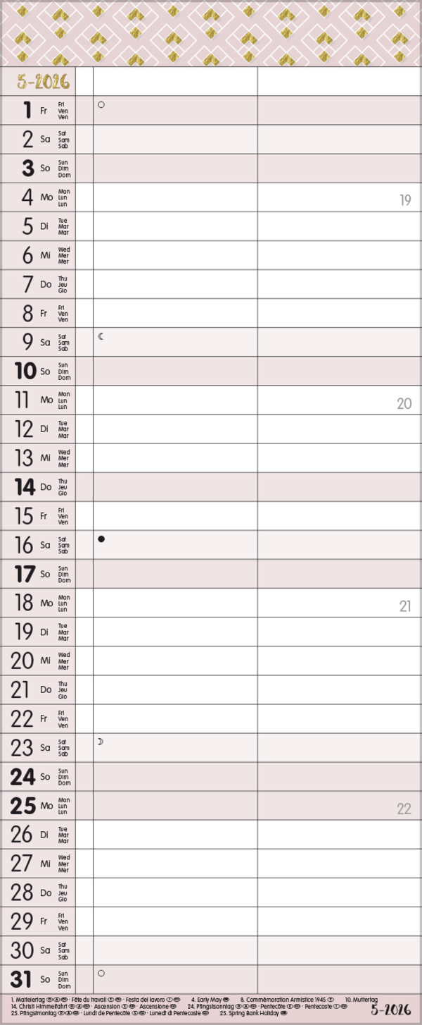 My Timer - Glamour your Time 2026, Innenansicht #5