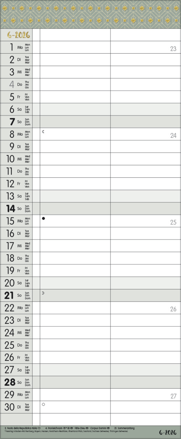 My Timer - Glamour your Time 2026, Innenansicht #6