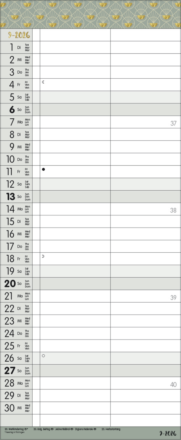 My Timer - Glamour your Time 2026, Innenansicht #9