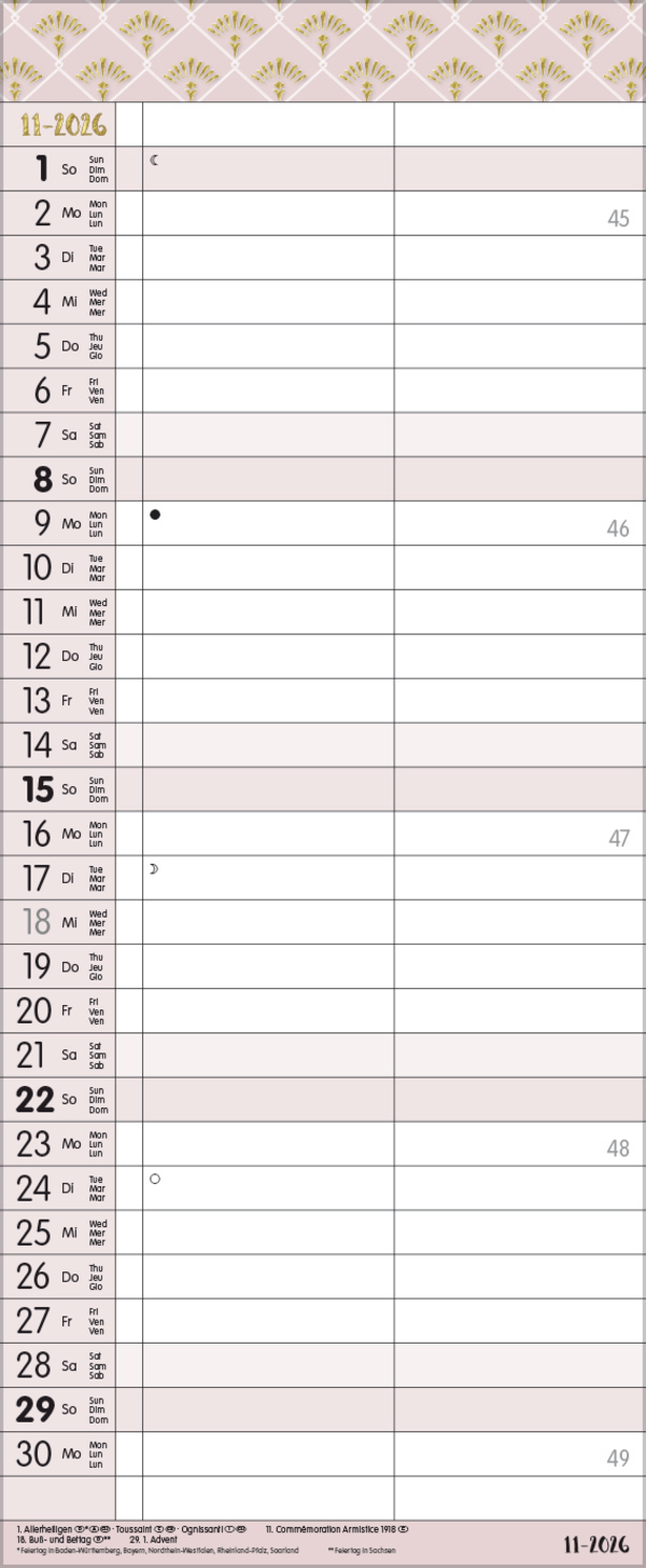 My Timer - Glamour your Time 2026, Innenansicht #11