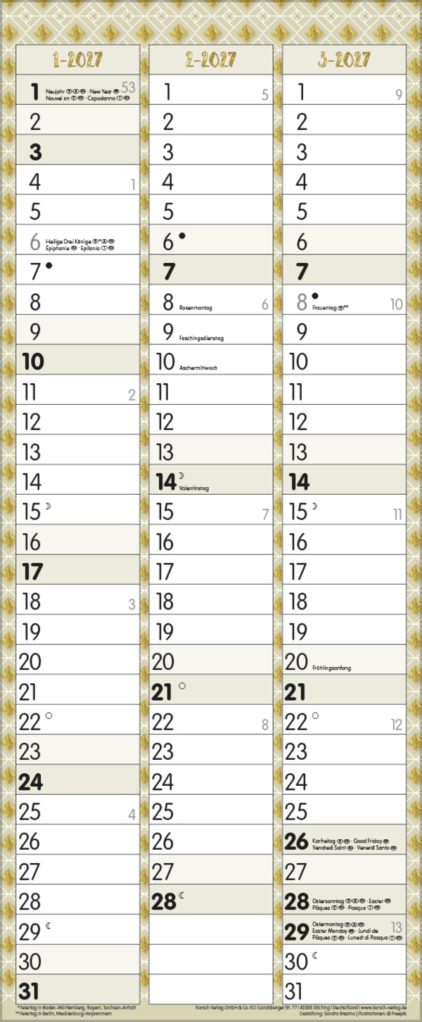 My Timer - Glamour your Time 2026, Innenansicht #13