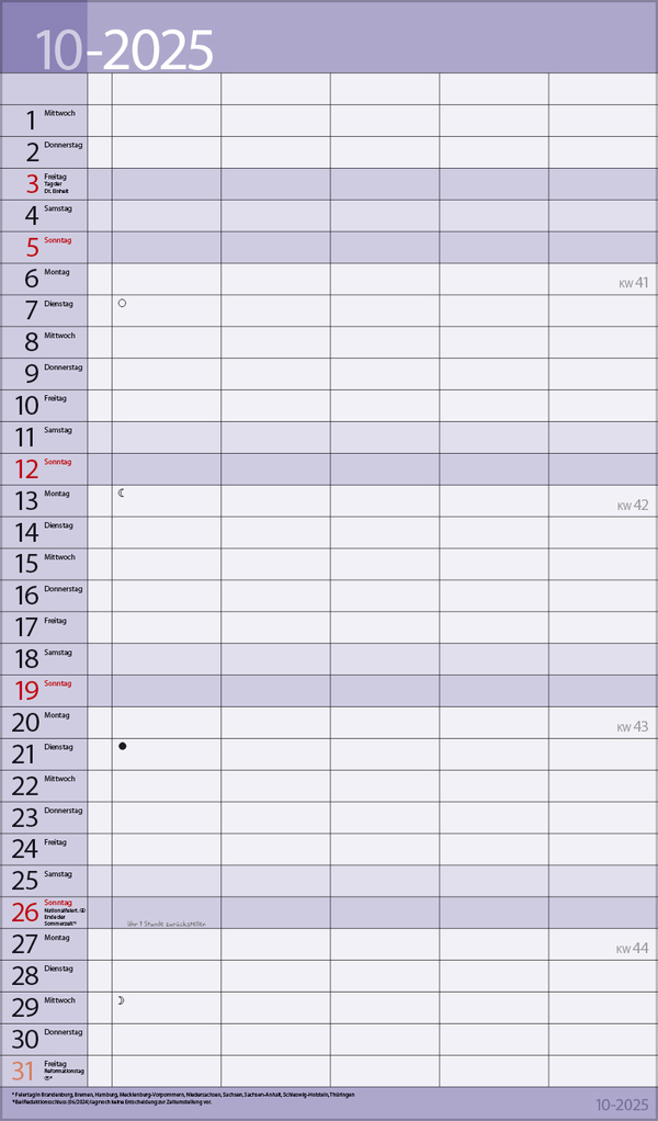 Familientimer 18 Monate 2026/2027, Innenansicht #1