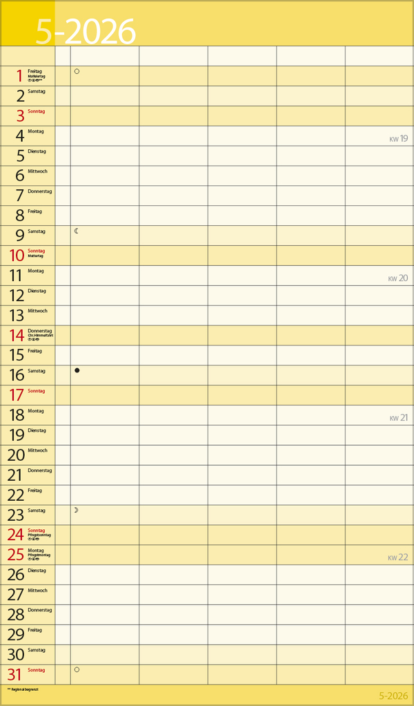 Familientimer 18 Monate 2026/2027, Innenansicht #8