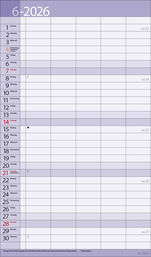 Familientimer 18 Monate 2026/2027, Innenansicht #9