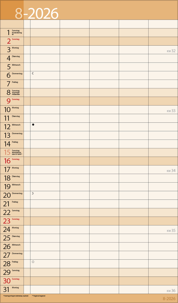 Familientimer 18 Monate 2026/2027, Innenansicht #11