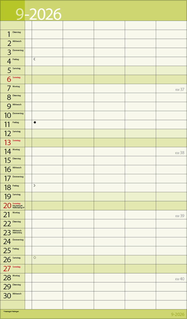 Familientimer 18 Monate 2026/2027, Innenansicht #12