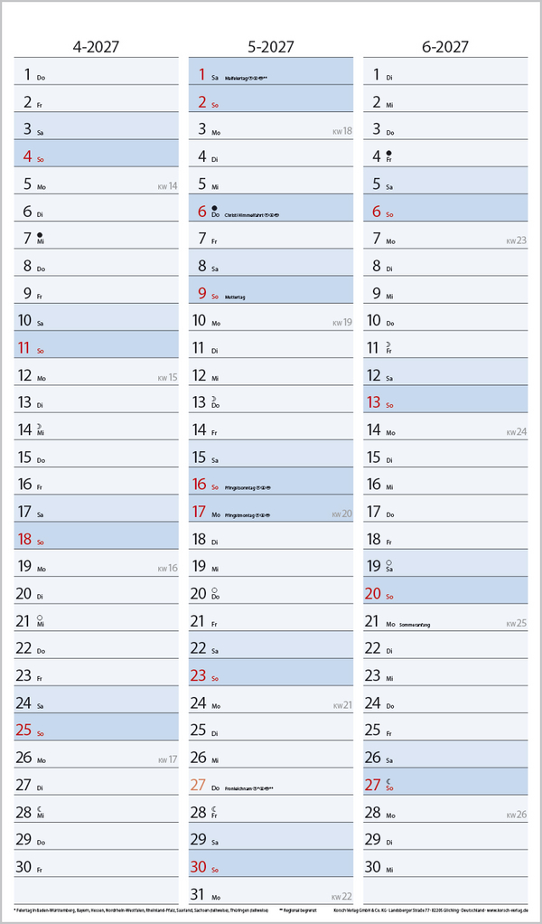 Familientimer 18 Monate 2026/2027, Innenansicht #19