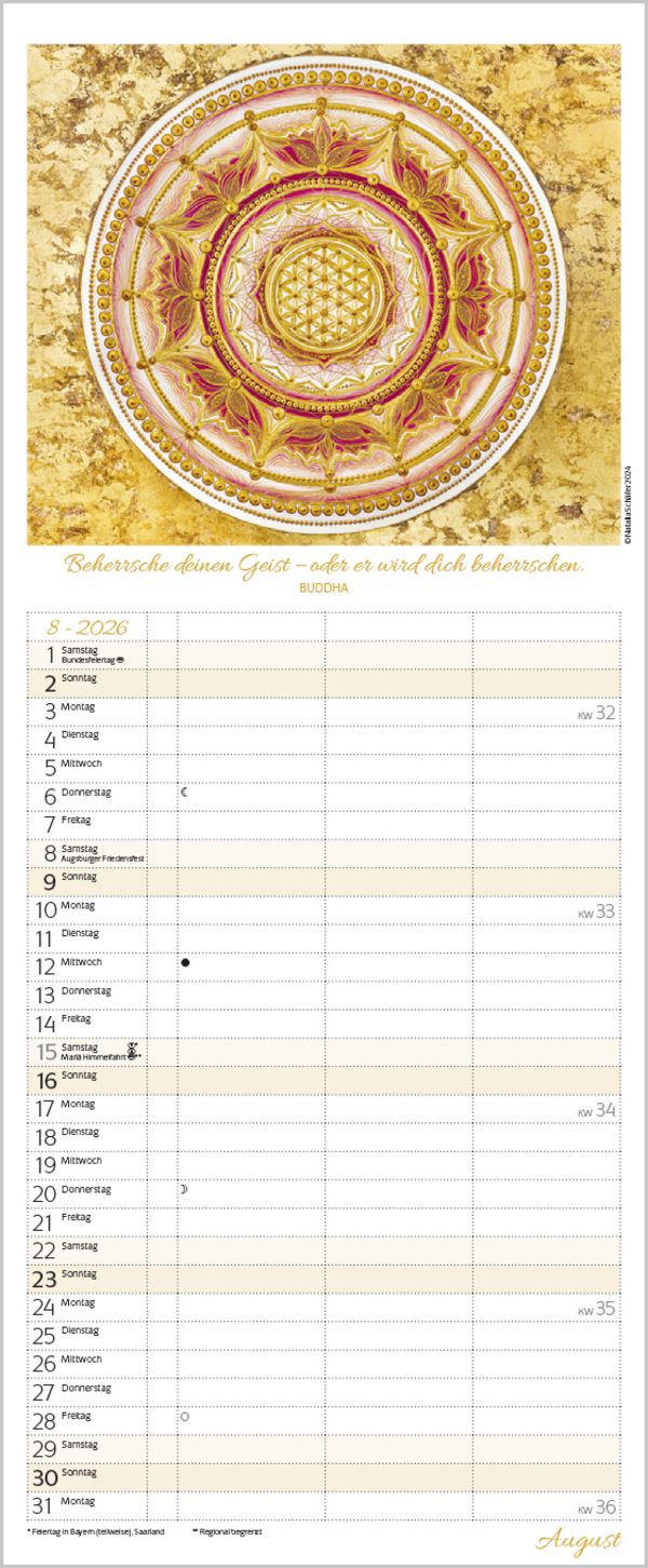 Achtsamkeit Timer für 2 2026, Innenansicht #8