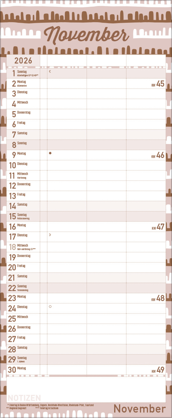 Premium Familientimer Tag f&uuml;r Tag 2026, Innenansicht #11