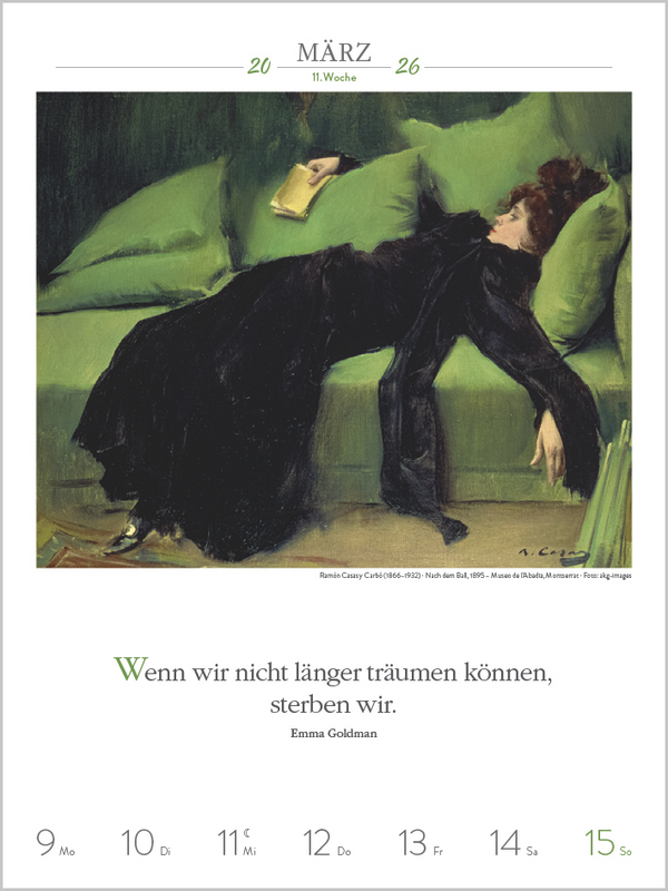 Literaturkalender Frauen lieben Lesen 2026, Innenansicht #4