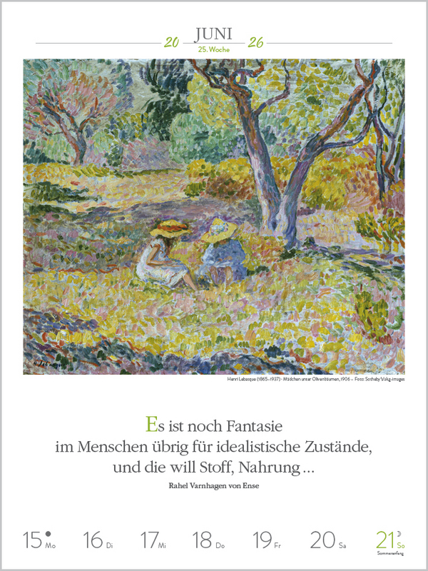 Literaturkalender Frauen lieben Lesen 2026, Innenansicht #7