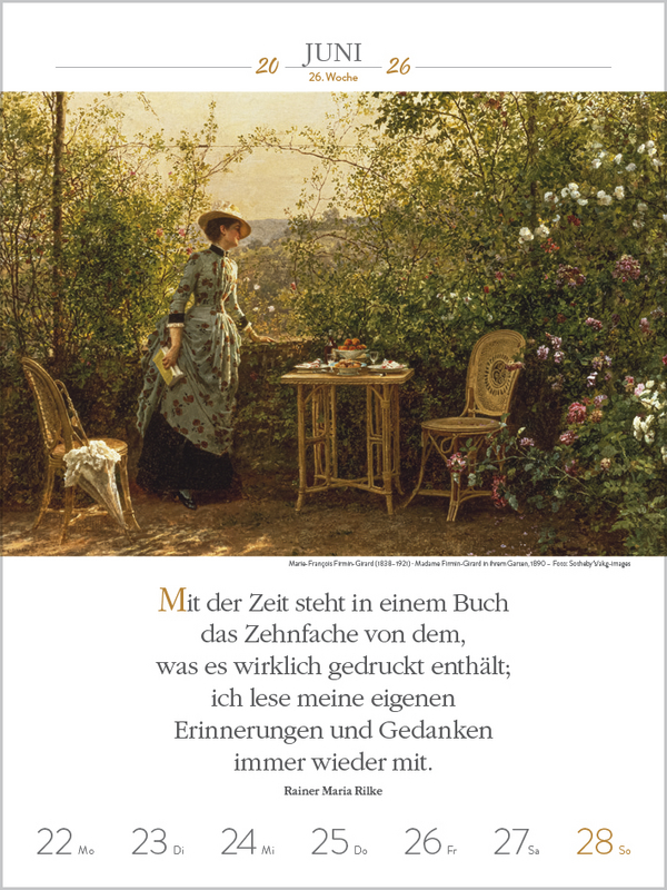 Literaturkalender Frauen lieben Lesen 2026, Innenansicht #8