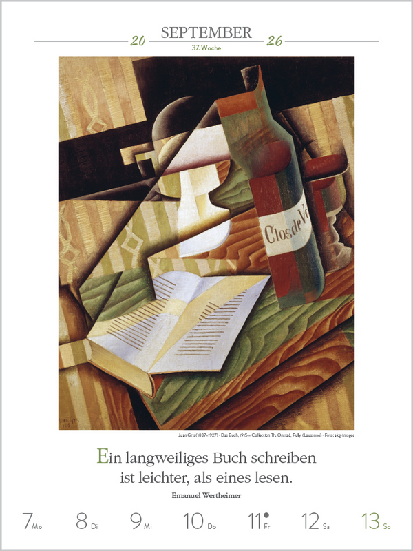 Literaturkalender Frauen lieben Lesen 2026, Innenansicht #11