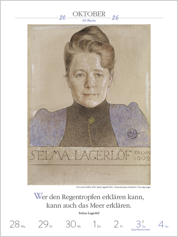 Literaturkalender Frauen lieben Lesen 2026, Innenansicht #12