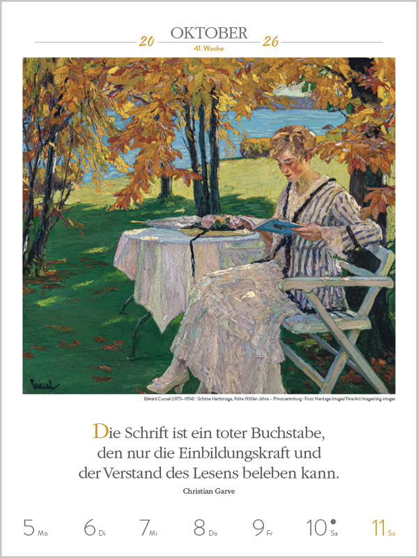 Literaturkalender Frauen lieben Lesen 2026, Innenansicht #13