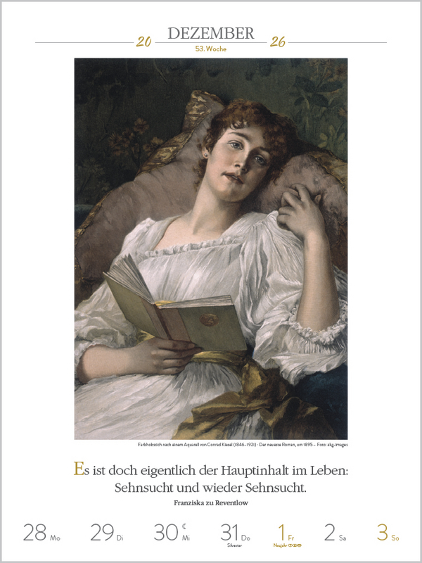 Literaturkalender Frauen lieben Lesen 2026, Innenansicht #14