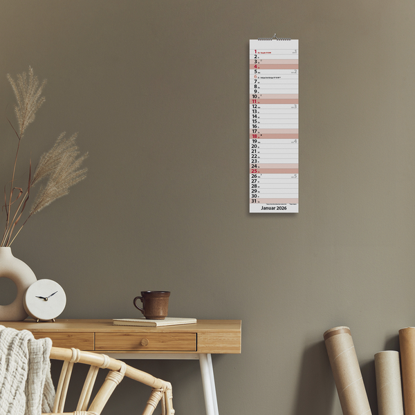 Streifenplaner Mini Rot 2026, Innenansicht #16