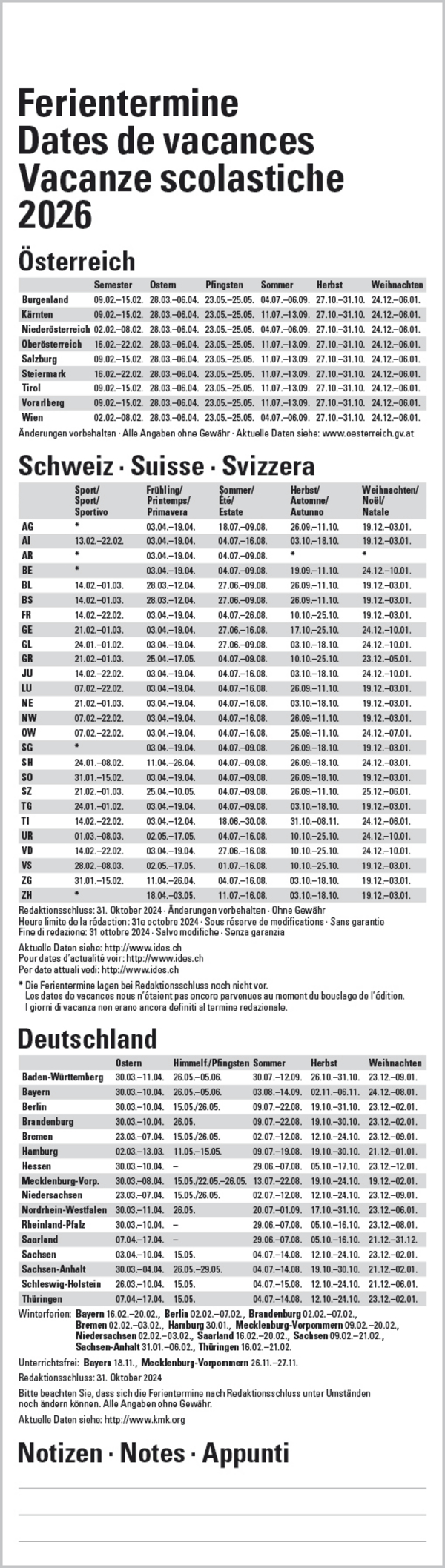 Streifenplaner Mini Blau 2026, Innenansicht #13