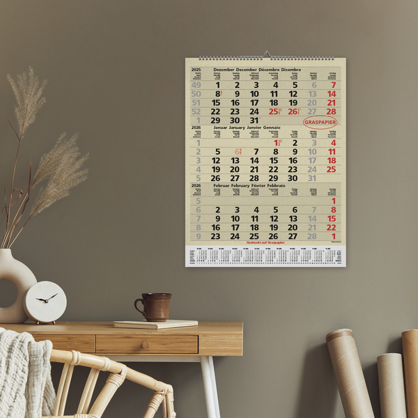 3-Monats-Planer Comfort aus Graspapier 2026, Innenansicht #16