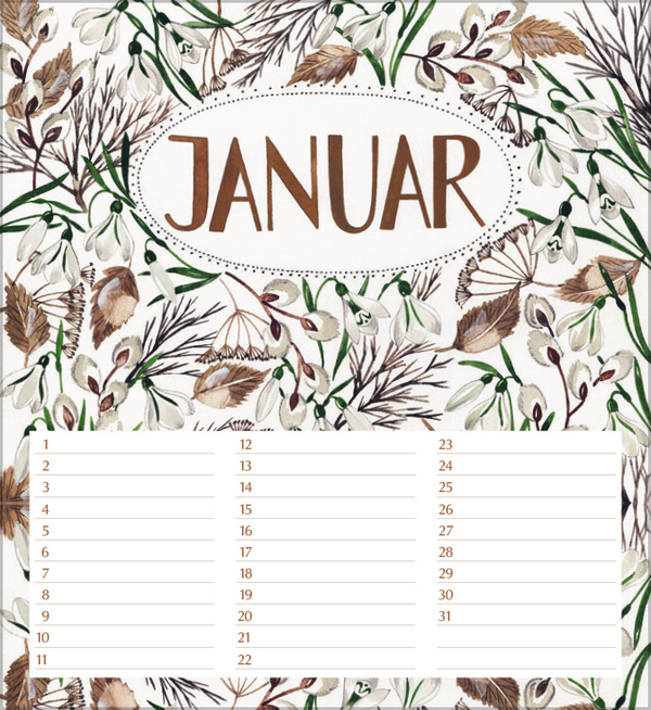 Geburtstagskalender Gartenglück, Innenansicht #1