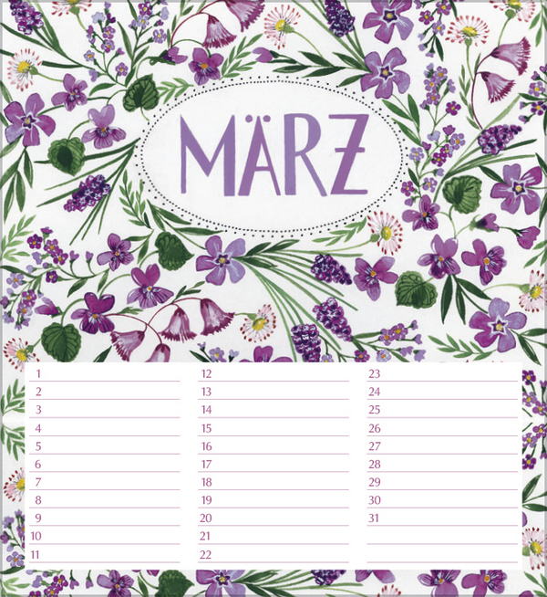 Geburtstagskalender Gartenglück, Innenansicht #3