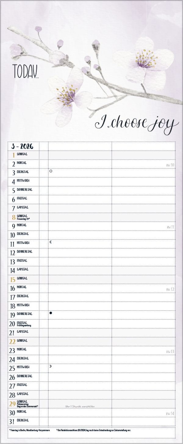 Selfcare - My Timer 2026, Innenansicht #3