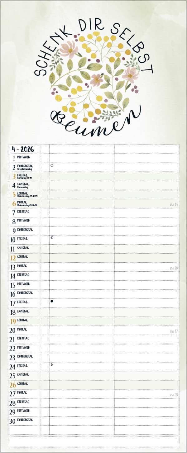 Selfcare - My Timer 2026, Innenansicht #4
