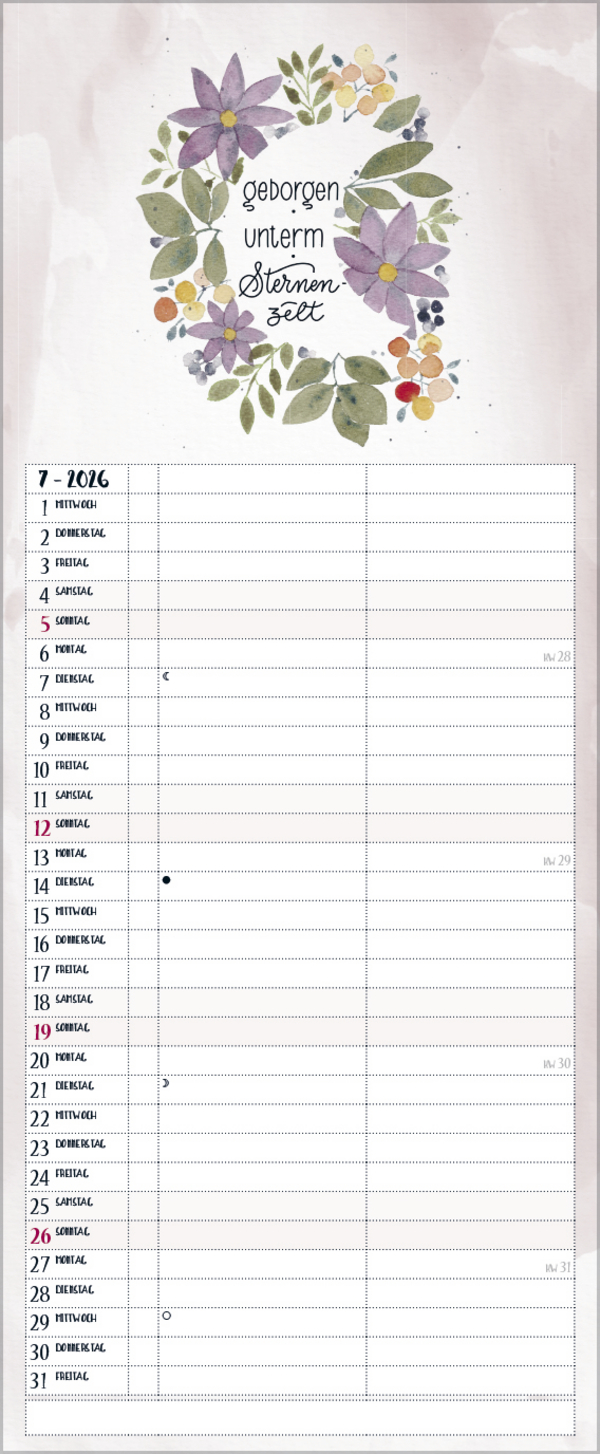 Selfcare - My Timer 2026, Innenansicht #7