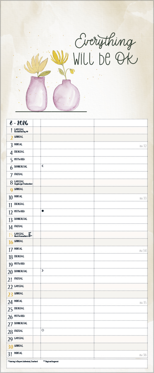 Selfcare - My Timer 2026, Innenansicht #8