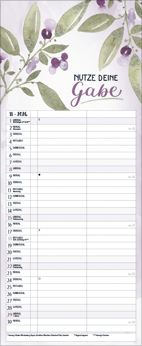 Selfcare - My Timer 2026, Innenansicht #11