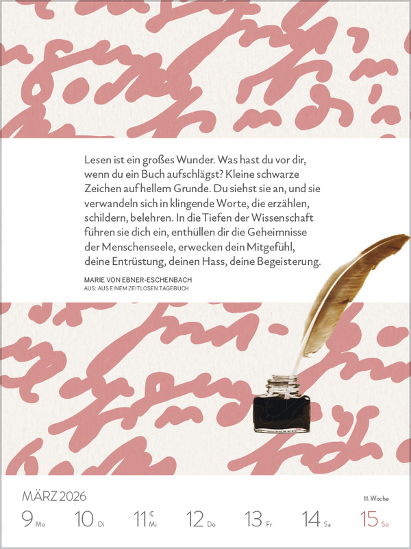 Literaturkalender 2026, Innenansicht #3