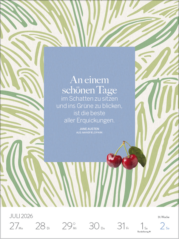 Literaturkalender 2026, Innenansicht #7