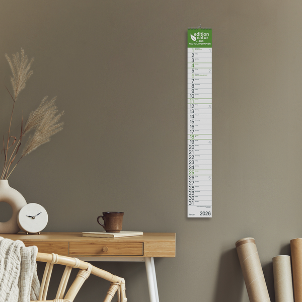 Streifenplaner Grün Recyclingpapier Edition Natur 2026, Innenansicht #16