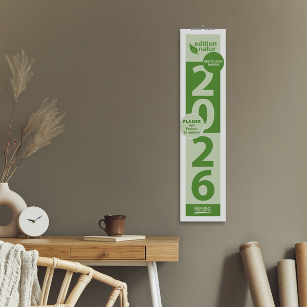 Streifenplaner Compact Dunkelgrün Recyclingpapier 2026, Innenansicht #16