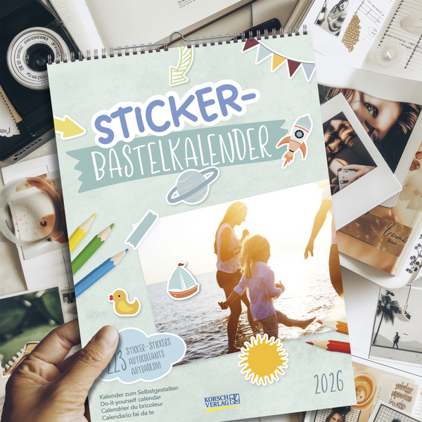 Foto-Malen-Basteln Bastelkalender mit Stickern 2026, Innenansicht #16