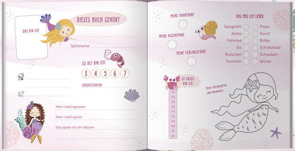 Kindergarten Freundebuch Meerjungfrau, Innenansicht #1