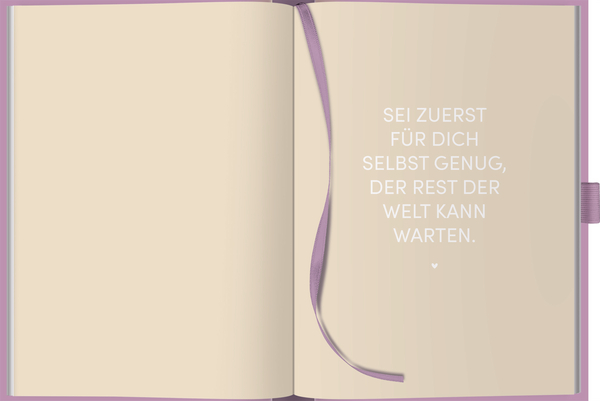 Self-care-Tagebuch Flieder, Innenansicht #4