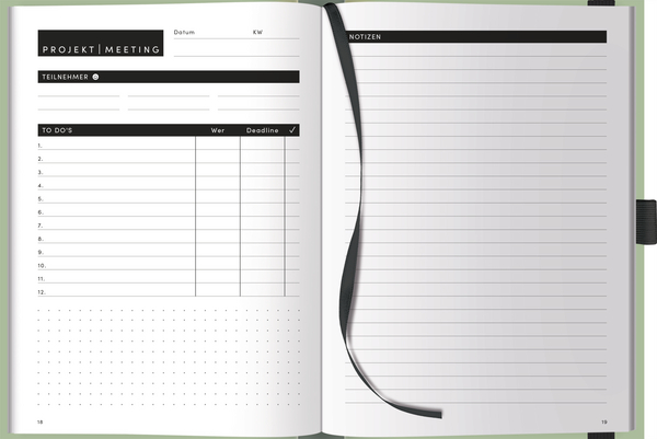 Projekt-Meeting-Planer Mint, Innenansicht #3