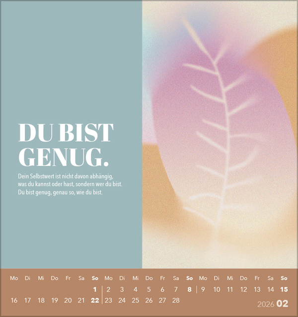 Zeit für mich 2026, Innenansicht #2