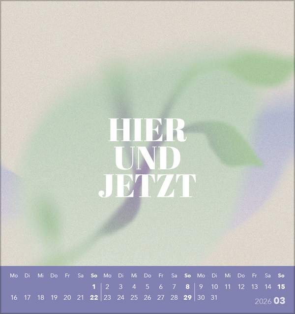 Zeit für mich 2026, Innenansicht #3