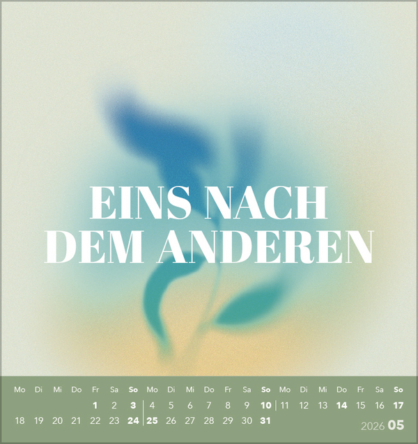 Zeit für mich 2026, Innenansicht #5