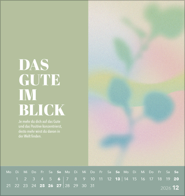 Zeit für mich 2026, Innenansicht #12