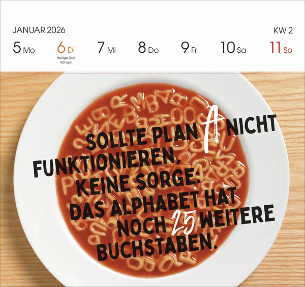 Lieber verrückt das Leben genießen 2026, Innenansicht #2