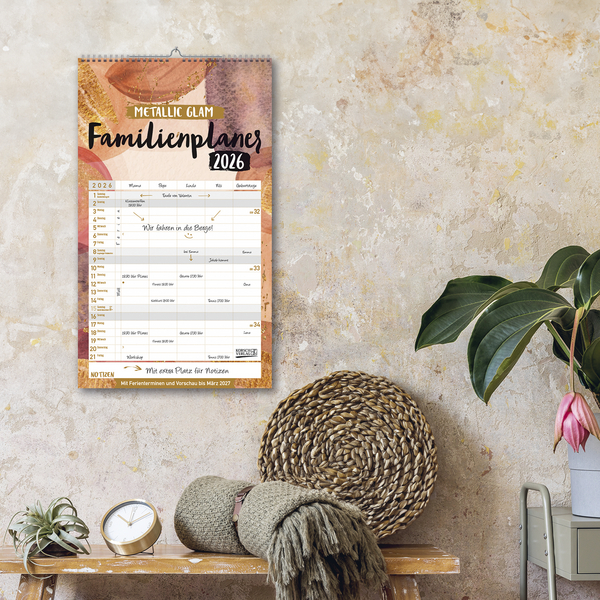 Familienplaner Metallic Glam 2026, Innenansicht #16