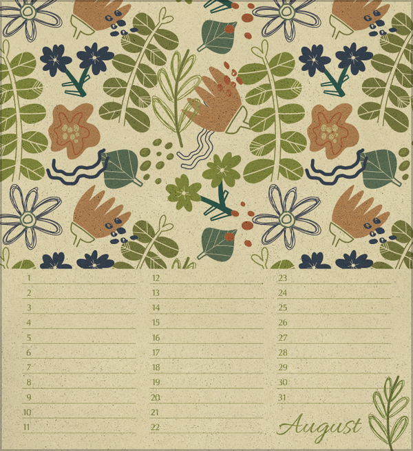 Geburtstagskalender Natural Art, Innenansicht #8